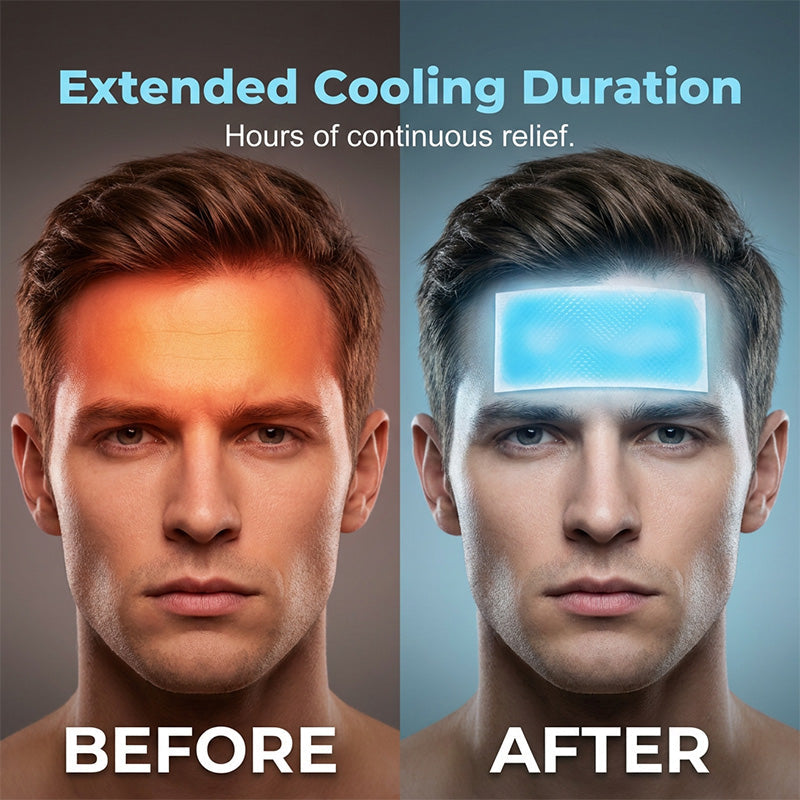 ❄️ Øjeblikkeligt kølende isplastre – køl ned med det samme, og hold dig afkølet i timevis! 🧊😎 Hurtig lindring ved feber, restitution efter træning og sommerkomfort – bare træk af, sæt på, og mærk kulden. 🌞💙