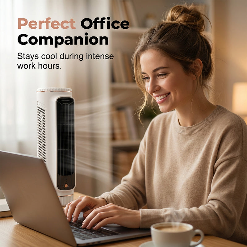Bærbar USB-tårnventilator med 3 hastigheder