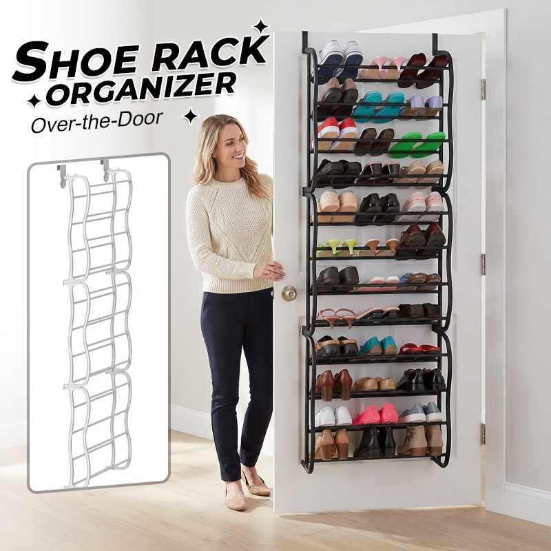 👟50 % RABAT NU! 🏆 Skoreol til ophæng over døren – 24 lommer & montering uden værktøj – passer til standarddøre, plads til op til 24 par – perfekt til entré eller garderobe 🚪✨