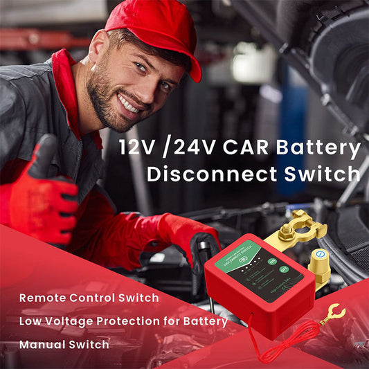 12V/24V Batteriafbryder med Fjernbetjening til Bil