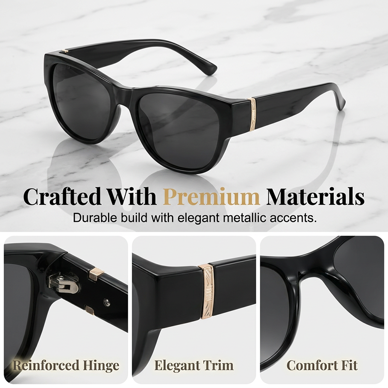 🕶️👓 Til brillebrugere: Disse oversized solbriller passer over dine egne briller og giver dig et filmstjernelook – ingen dyre clip-ons og ingen generende linser!