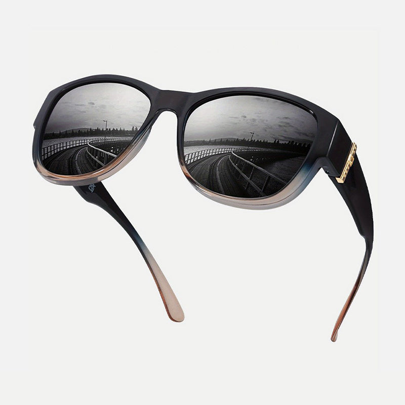 🕶️👓 Til brillebrugere: Disse oversized solbriller passer over dine egne briller og giver dig et filmstjernelook – ingen dyre clip-ons og ingen generende linser!