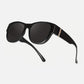 🕶️👓 Til brillebrugere: Disse oversized solbriller passer over dine egne briller og giver dig et filmstjernelook – ingen dyre clip-ons og ingen generende linser!