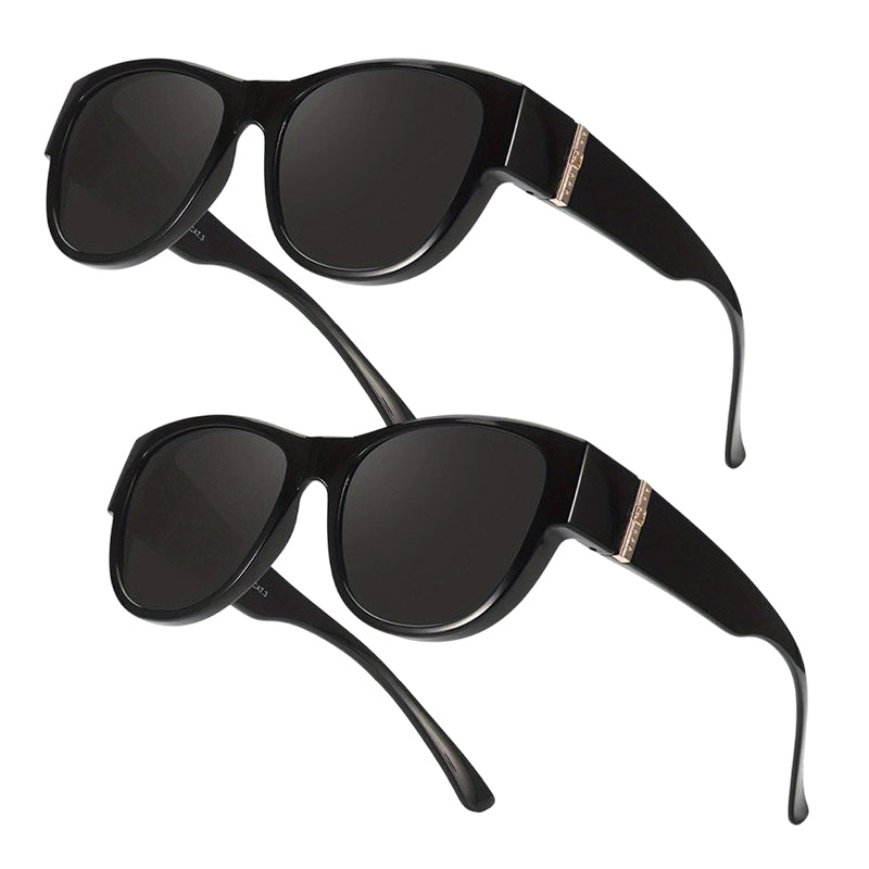 🕶️👓 Til brillebrugere: Disse oversized solbriller passer over dine egne briller og giver dig et filmstjernelook – ingen dyre clip-ons og ingen generende linser!