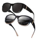 🕶️👓 Til brillebrugere: Disse oversized solbriller passer over dine egne briller og giver dig et filmstjernelook – ingen dyre clip-ons og ingen generende linser!