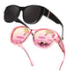 🕶️👓 Til brillebrugere: Disse oversized solbriller passer over dine egne briller og giver dig et filmstjernelook – ingen dyre clip-ons og ingen generende linser!
