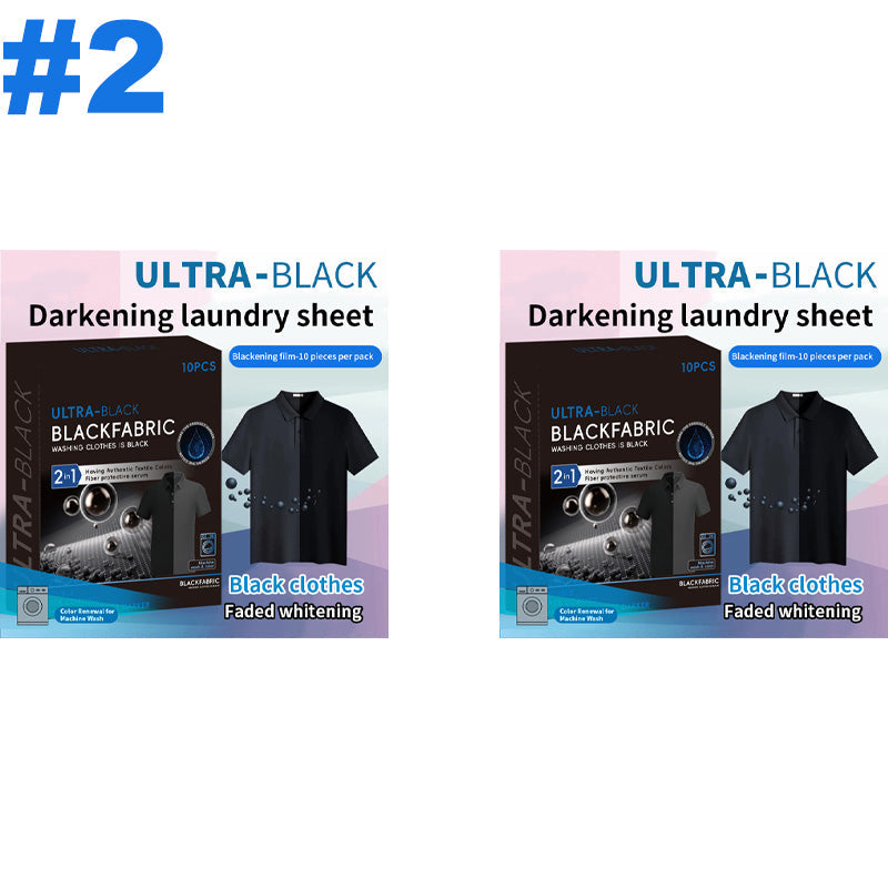 Ultra-Black Farveforstærkende Vaskeark til Sort Tøj
