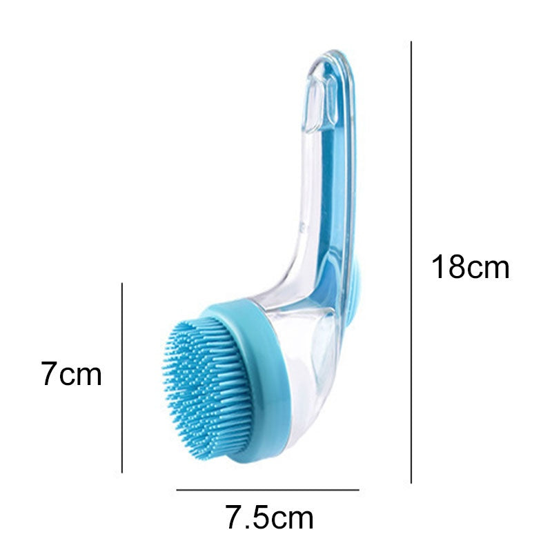 Kæledyrsbadebørste med Langt Håndtag og Shampoo-dispenser