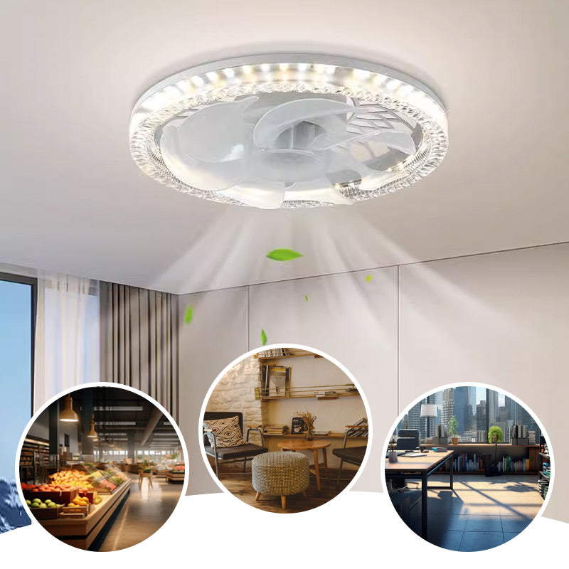2-i-1 støjsvag justerbar ventilatorlampe med fjernbetjening til soveværelset