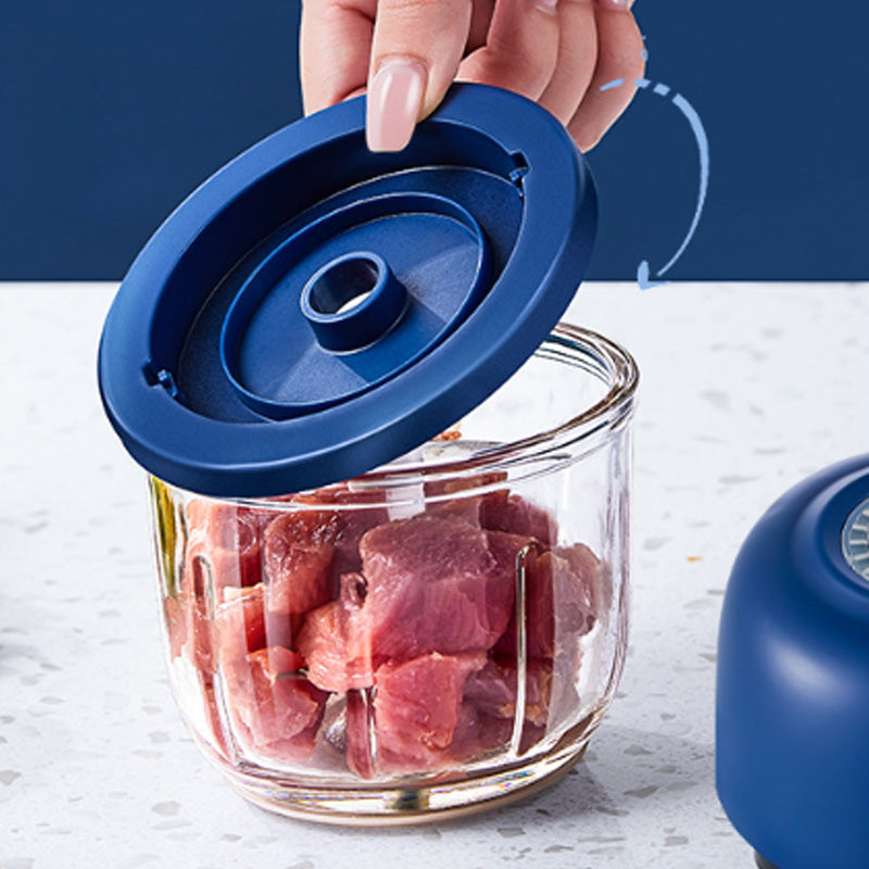 Trådløs multifunktionel mini elektrisk foodprocessor, trådløs bærbar køkkenhakker til hakket kød, hvidløg og babypuré, køkkenhjælper til fastfoodforberedelse