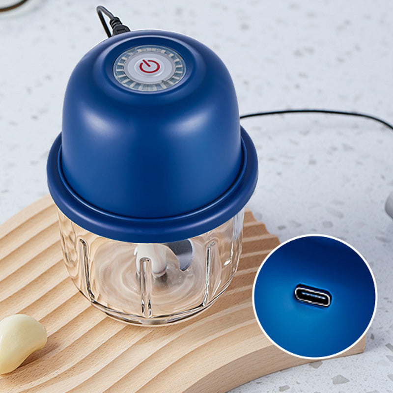 Trådløs multifunktionel mini elektrisk foodprocessor, trådløs bærbar køkkenhakker til hakket kød, hvidløg og babypuré, køkkenhjælper til fastfoodforberedelse