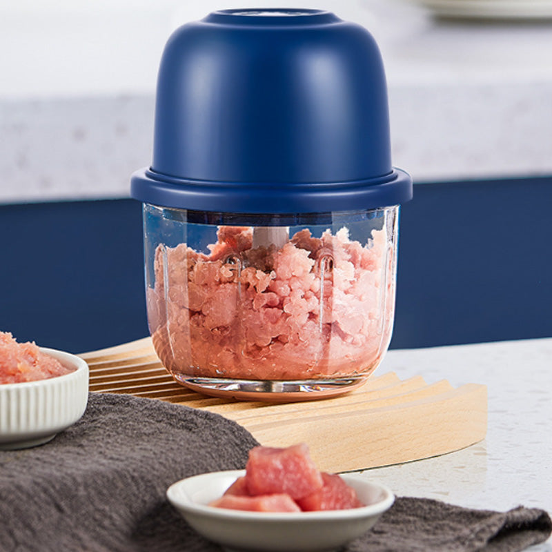 Trådløs multifunktionel mini elektrisk foodprocessor, trådløs bærbar køkkenhakker til hakket kød, hvidløg og babypuré, køkkenhjælper til fastfoodforberedelse
