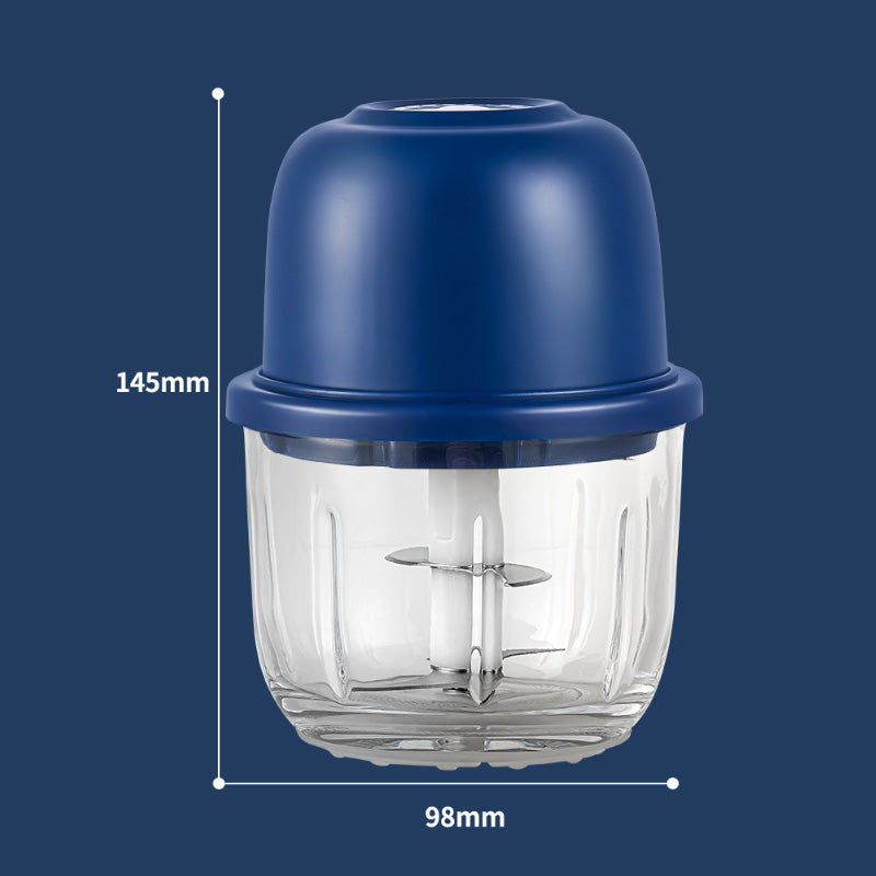 Trådløs multifunktionel mini elektrisk foodprocessor, trådløs bærbar køkkenhakker til hakket kød, hvidløg og babypuré, køkkenhjælper til fastfoodforberedelse