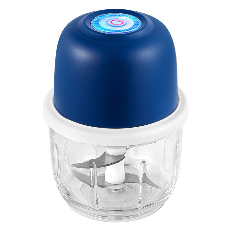 Trådløs multifunktionel mini elektrisk foodprocessor, trådløs bærbar køkkenhakker til hakket kød, hvidløg og babypuré, køkkenhjælper til fastfoodforberedelse