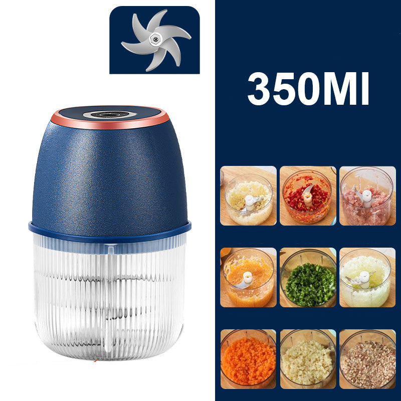 Trådløs multifunktionel mini elektrisk foodprocessor, trådløs bærbar køkkenhakker til hakket kød, hvidløg og babypuré, køkkenhjælper til fastfoodforberedelse