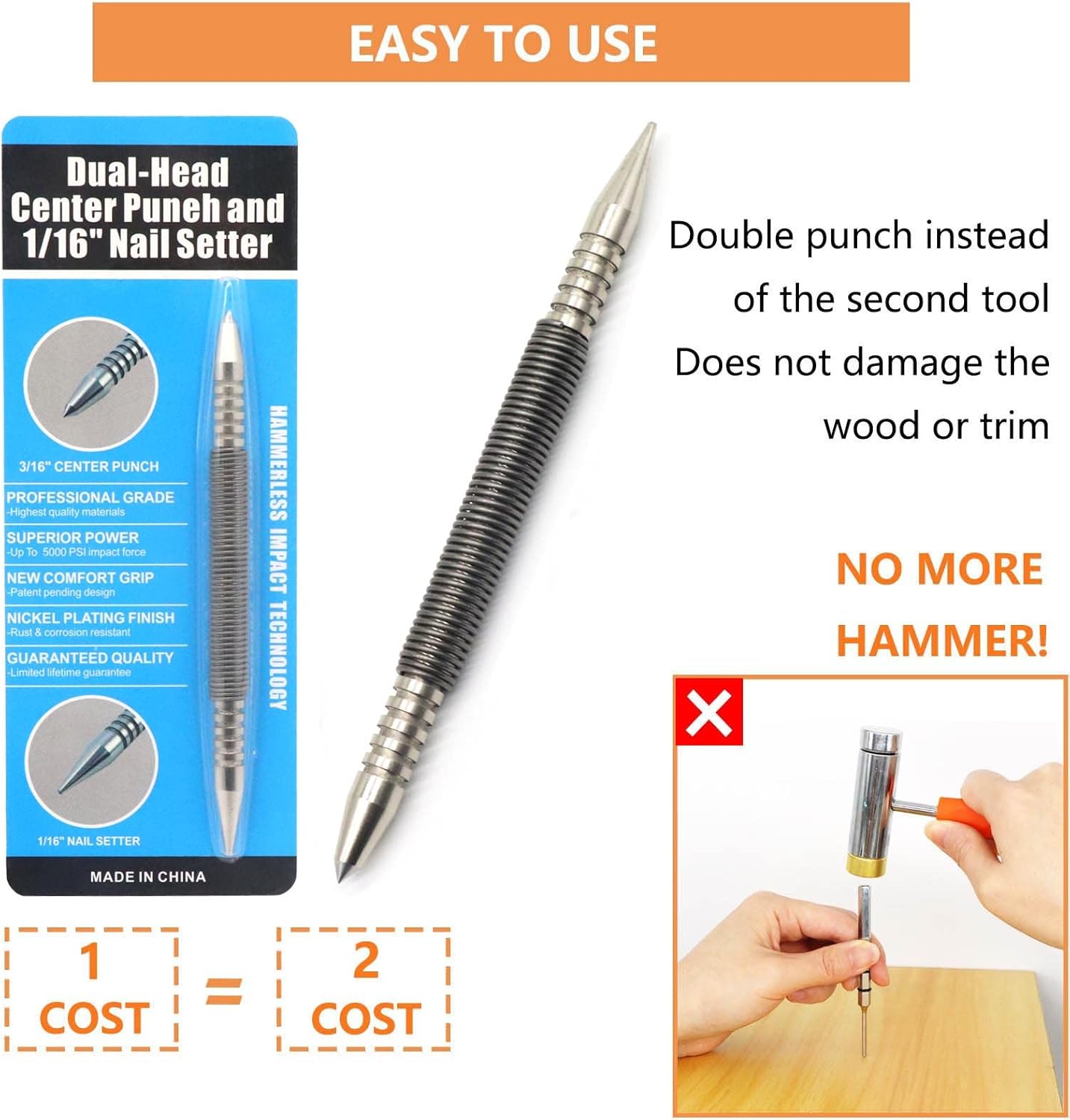 🔥🔨 50 % rabat | Sømdriver uden hammer