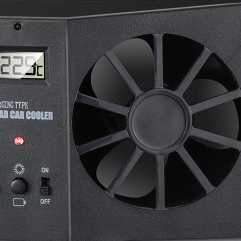 🔥 50% rabat! Solcelledrevet bilventilator – vinduesmontering, genopladelig, holder bilen kølig