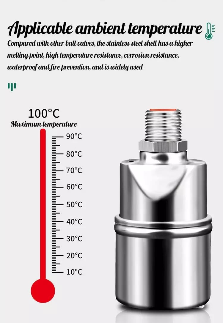 💧🔩 Automatisk flydeventil i 304 rustfrit stål – holder en stabil vandstand