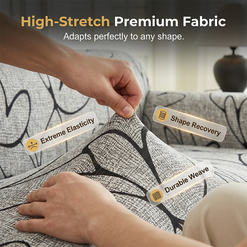 🛋️ BEGRÆNSET TID: 50 % RABAT! 🧵 Universelt, elastisk sofabetræk – med flæset kant og sofabeskyttelse 🏡