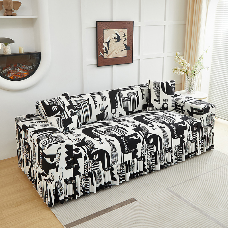 🛋️ BEGRÆNSET TID: 50 % RABAT! 🧵 Universelt, elastisk sofabetræk – med flæset kant og sofabeskyttelse 🏡
