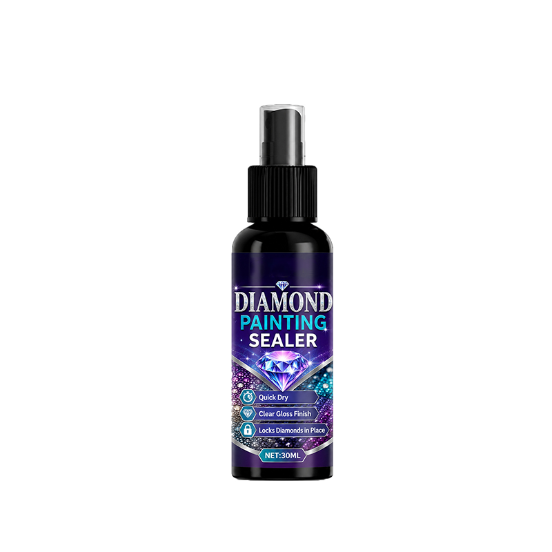 💎✨ Forseglingsspray til diamantmaleri – fastholder stenene, blank finish, tørrer hurtigt og holder længe
