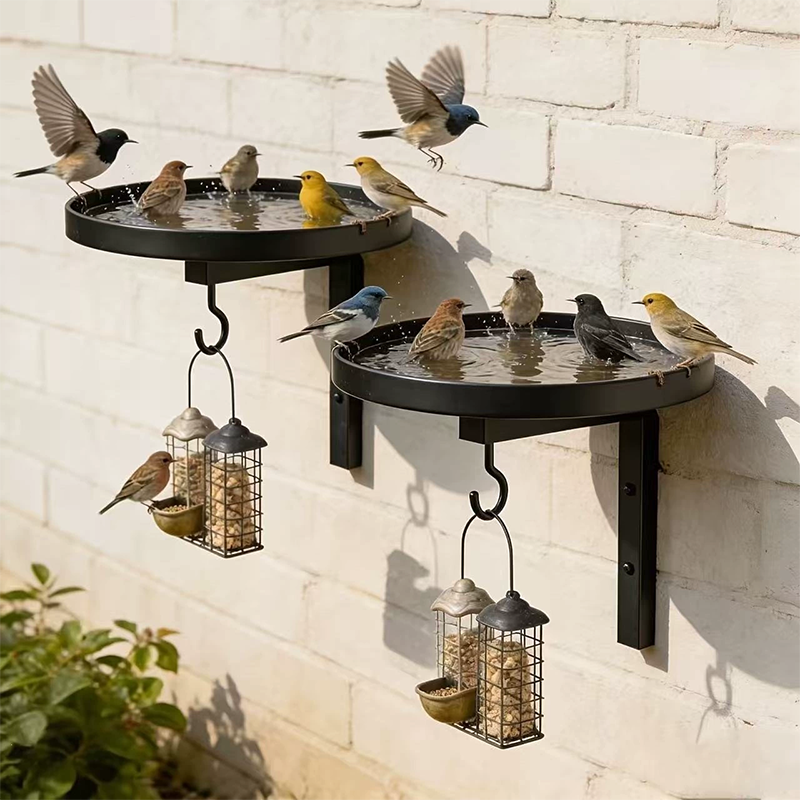 🐦💧 50% RABAT! Vægmonteret fuglebad i metal – vejrbestandigt, let at rengøre & ideelt til have, altan & terrasse 🌿