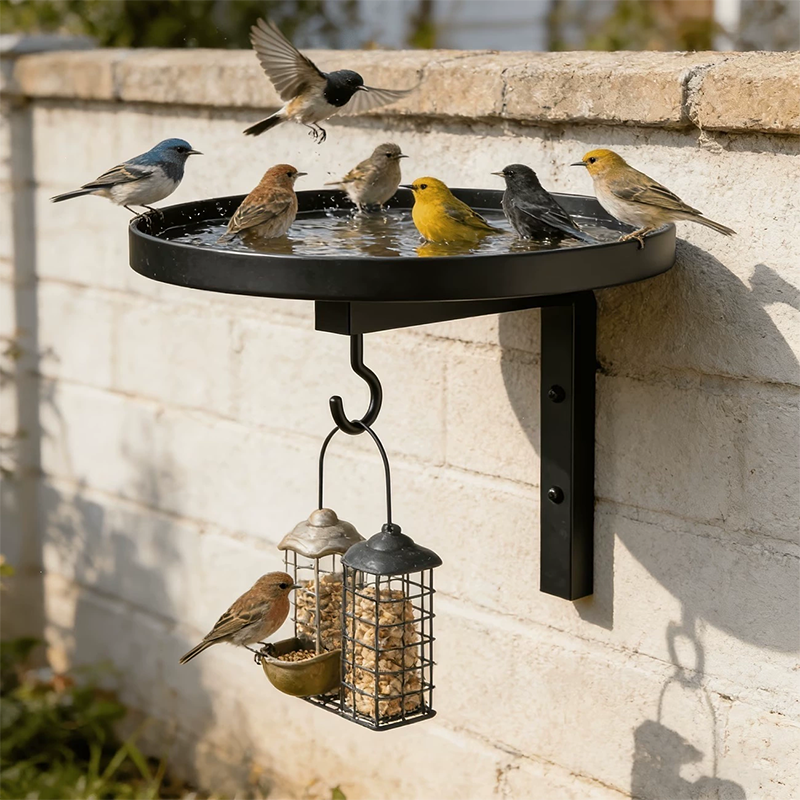 🐦💧 50% RABAT! Vægmonteret fuglebad i metal – vejrbestandigt, let at rengøre & ideelt til have, altan & terrasse 🌿