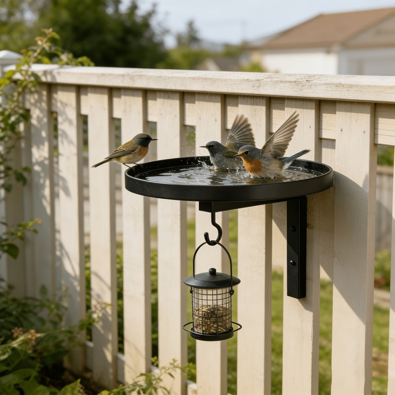 🐦💧 50% RABAT! Vægmonteret fuglebad i metal – vejrbestandigt, let at rengøre & ideelt til have, altan & terrasse 🌿