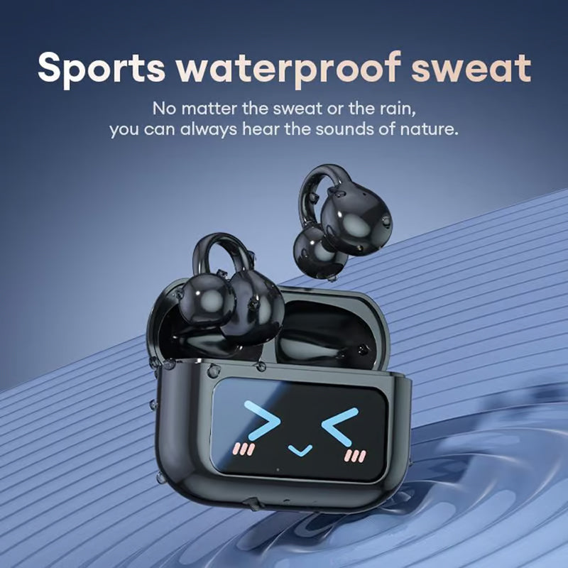 🏆SIDSTE DAGS UDSALG 50% RABAT🔥🔥Bone Conduction Wireless Bluetooth Ear Clip Earphones med berøringsskærm