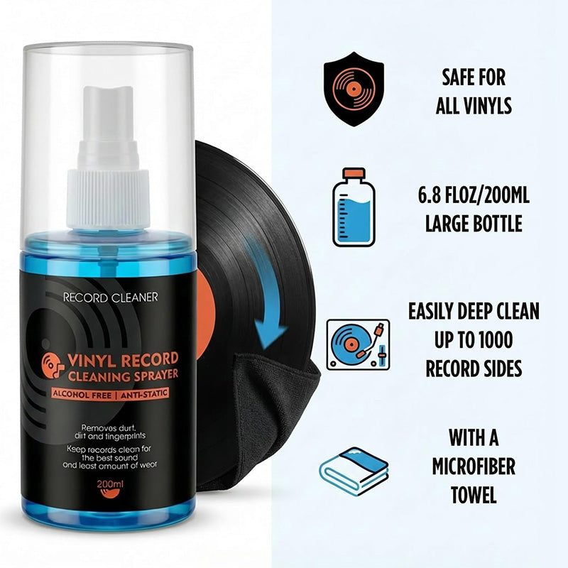 📢📢Start vedligeholdelsen!!! Antistatisk rengøringsspray til vinylplader
