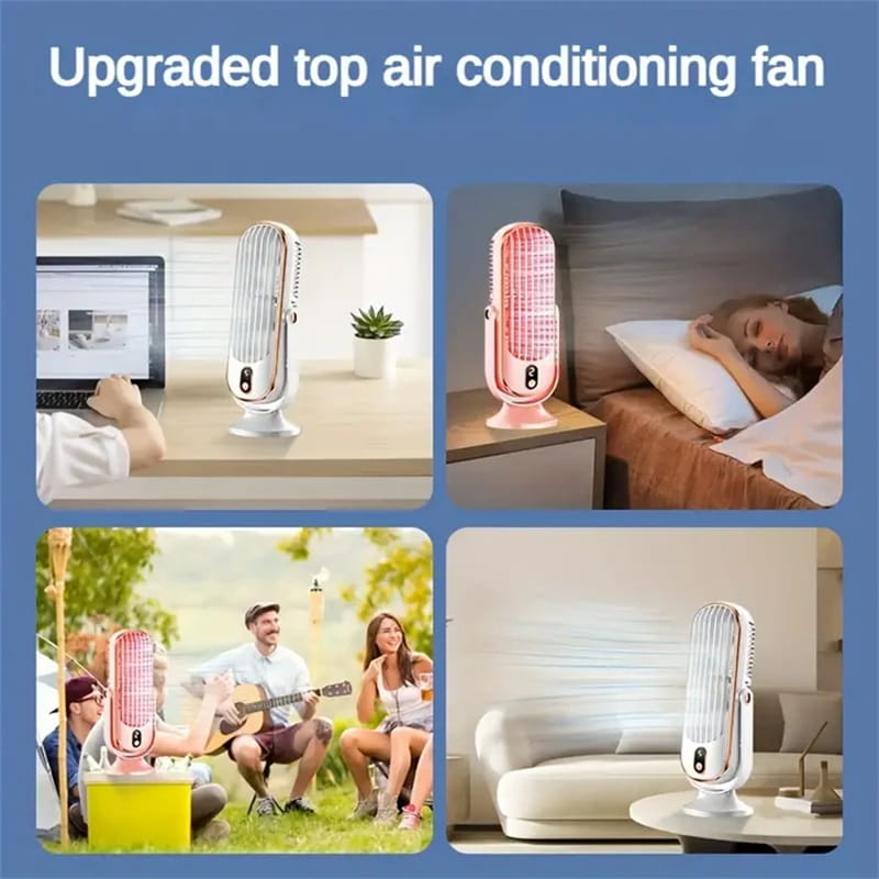 Bærbar skrivebordsventilator med 5 hastighedsindstillinger