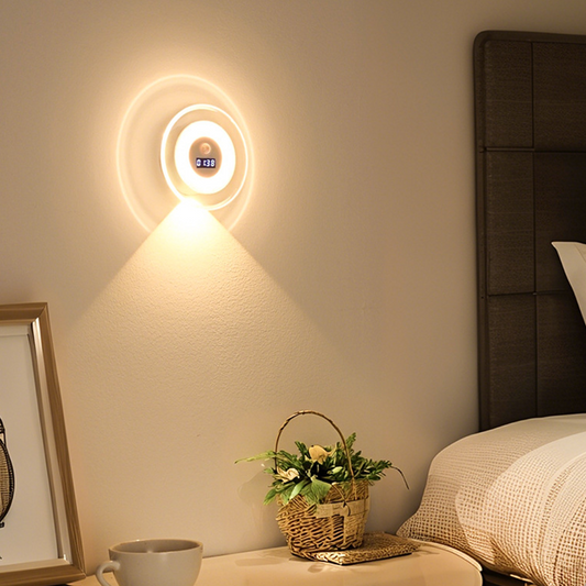 ⌛Tidsbegrænset tilbud – smart LED-natlampe med ur og bevægelsessensor