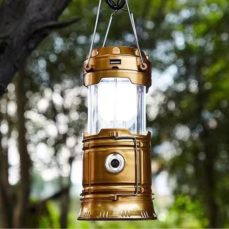 Solcelledrevet udtrækkelig campinglampe