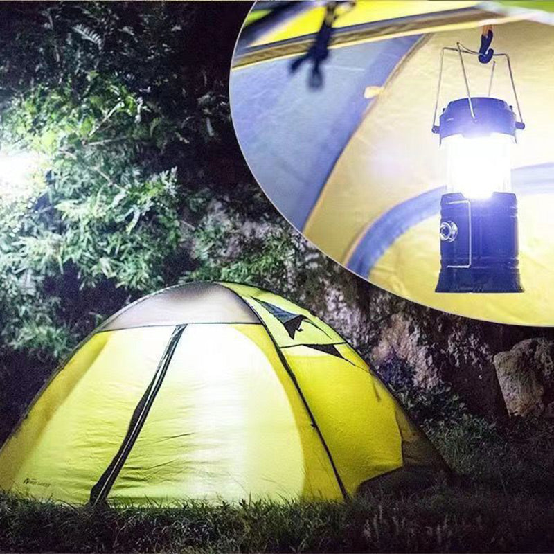 Solcelledrevet udtrækkelig campinglampe