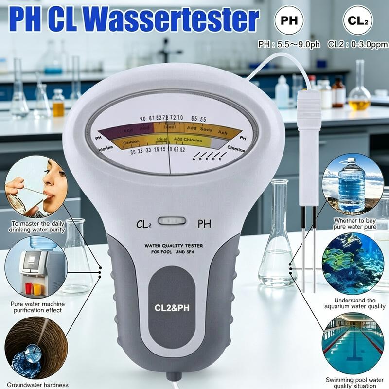 🔬💧 pH- og Cl2-klortester – 50 % RABAT! Præcis måling af pH og klor i poolen – enkel, hurtig og pålidelig. 🔥🏊