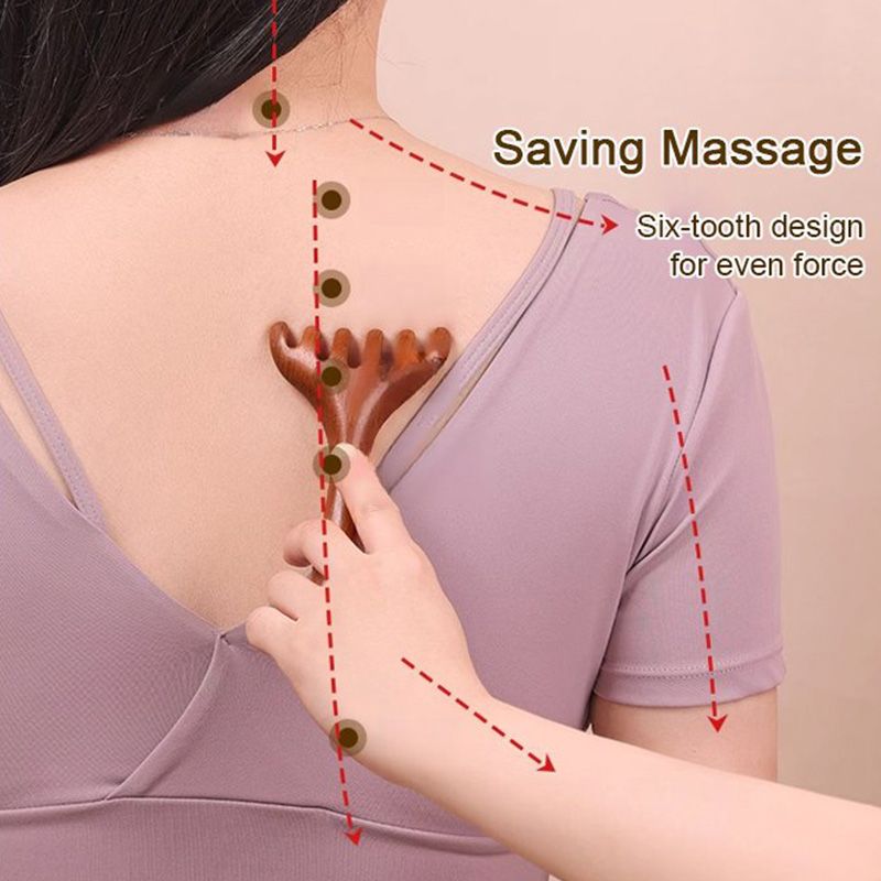 🛒 KØB 1, FÅ 1 GRATIS! ✨ 6-punkts meridiankam – akupressur-hovedbundsmassager og hårfjerner, der hjælper med at forbedre blodcirkulationen og fremme afslapning, i et naturligt trædesign 🌿💆‍♀️
