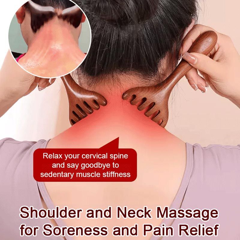 🛒 KØB 1, FÅ 1 GRATIS! ✨ 6-punkts meridiankam – akupressur-hovedbundsmassager og hårfjerner, der hjælper med at forbedre blodcirkulationen og fremme afslapning, i et naturligt trædesign 🌿💆‍♀️