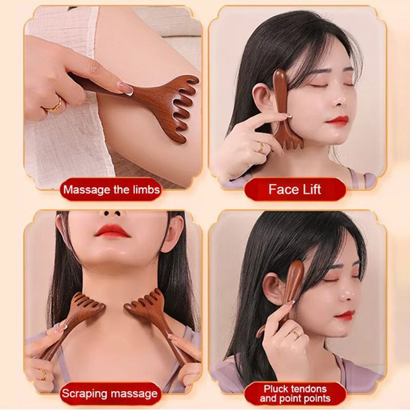 🛒 KØB 1, FÅ 1 GRATIS! ✨ 6-punkts meridiankam – akupressur-hovedbundsmassager og hårfjerner, der hjælper med at forbedre blodcirkulationen og fremme afslapning, i et naturligt trædesign 🌿💆‍♀️