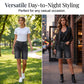 Casual højtaljede denimshorts til kvinder med frynser