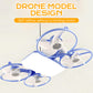 E27 drone-model ventilatorlampe med 3 hastigheder og fjernbetjening