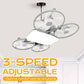 E27 drone-model ventilatorlampe med 3 hastigheder og fjernbetjening