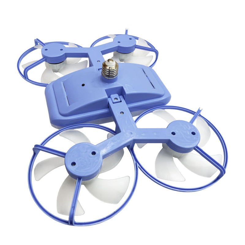 E27 drone-model ventilatorlampe med 3 hastigheder og fjernbetjening