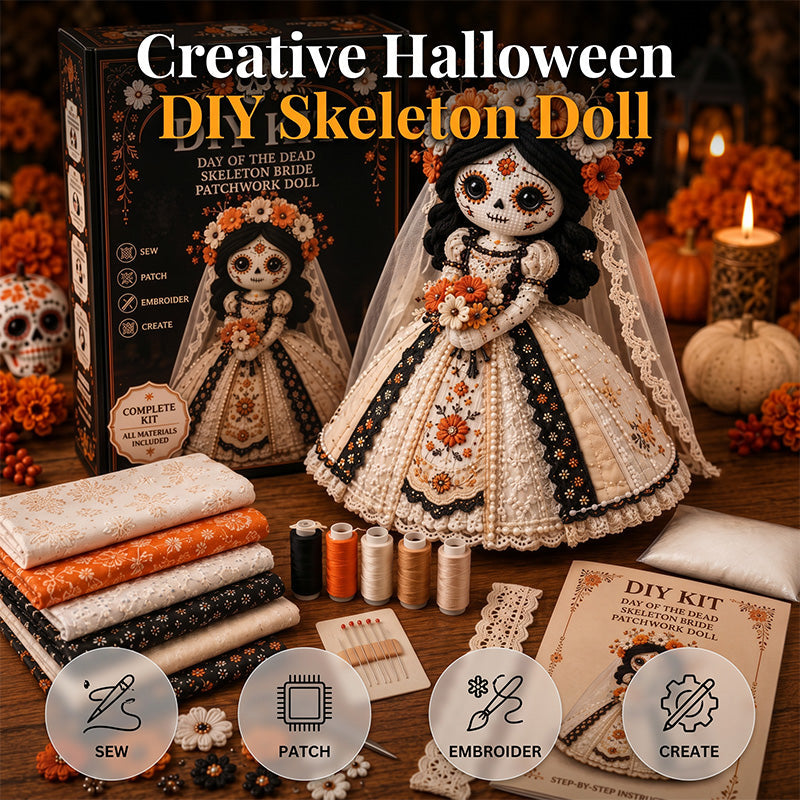 💀 Uhyggeligt skelet-kreativsæt — Halloween DIY-aktivitet | Alt materiale medfølger 🎃