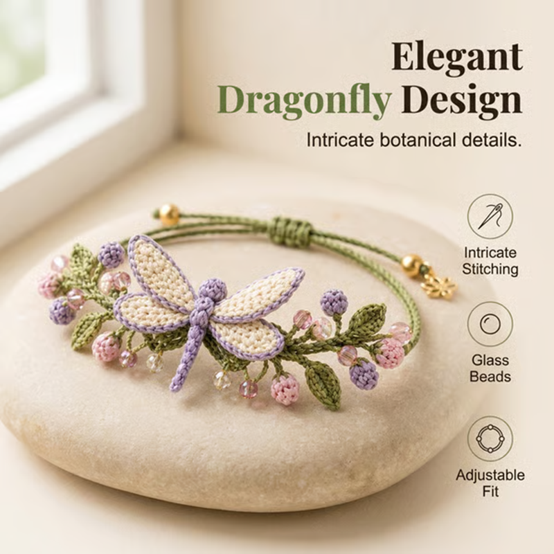 🧶Naturinspireret DIY-hæklet armbåndssæt 🧘 mindsk stress, mens du skaber bærbar kunst med dine egne hænder