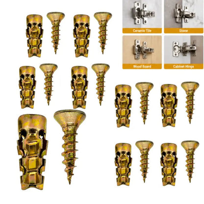 🛠️ 50 % RABAT NU! Selvborende vægankre med skruesæt – kraftige, ultrakorte og nemme at montere – perfekte til tunge husholdningsinstallationer, hylder og skabe 🔩✨