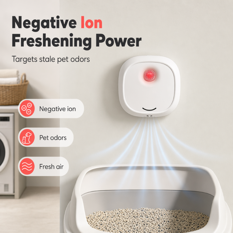 🔥50 % rabat i en begrænset periode! 🌬️Sig farvel til ubehagelige lugte med denne! Smart Quiet Pet Odor Eliminator