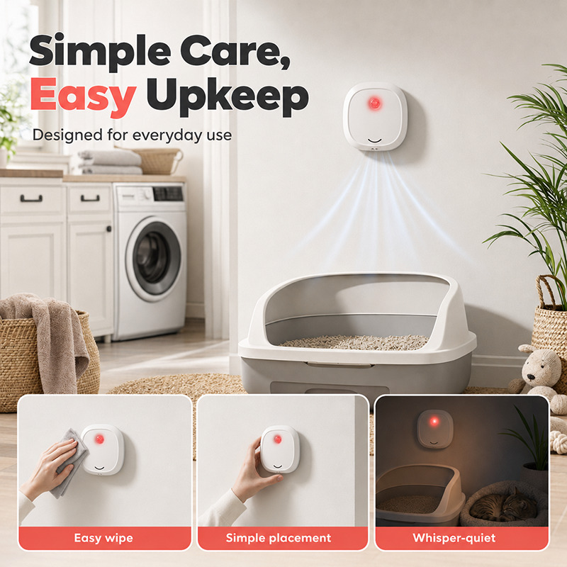 🔥50 % rabat i en begrænset periode! 🌬️Sig farvel til ubehagelige lugte med denne! Smart Quiet Pet Odor Eliminator