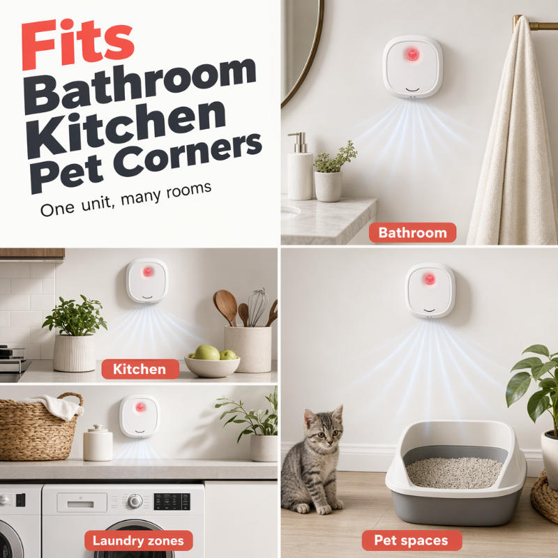 🔥50 % rabat i en begrænset periode! 🌬️Sig farvel til ubehagelige lugte med denne! Smart Quiet Pet Odor Eliminator