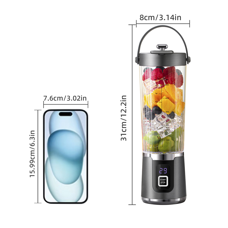 🥤⚡ NU: 50% RABAT I BEGRÆNSET TID – Trådløs Bærbar Blender med 10 Blade – Knuser Is & Frossen Frugt – Højhastighedsmotor – USB-opladelig – Ettryksbetjening – Til Smoothies & Juice 🍓🧊✨