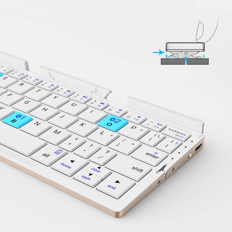 Mini-sammenklappeligt tastatur til telefon/tablet/bærbar computer